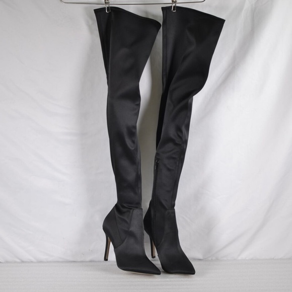 aldo black thigh high boots
